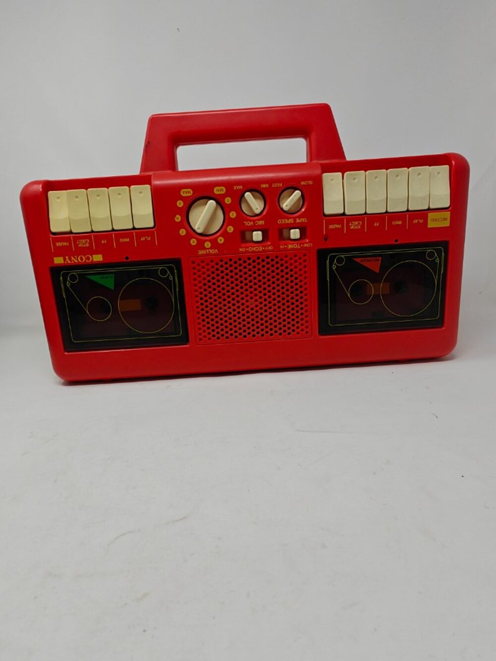 CONY Double Cassette Tape Recorder Player EMP-777 Made in Japan Karaoke Boombox